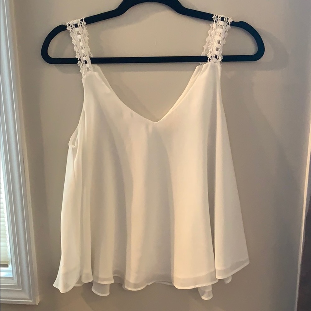 Flowy white tank top